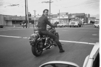 Joey riding my Low Rider -- around 1980